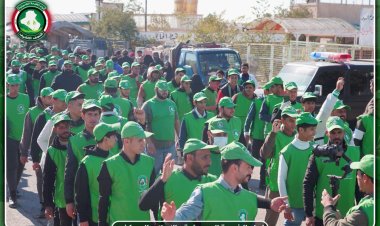 بالصور:  لواء الخدمة الحسينية يشارك بذكرى قادة النصر الخامسة في النجف