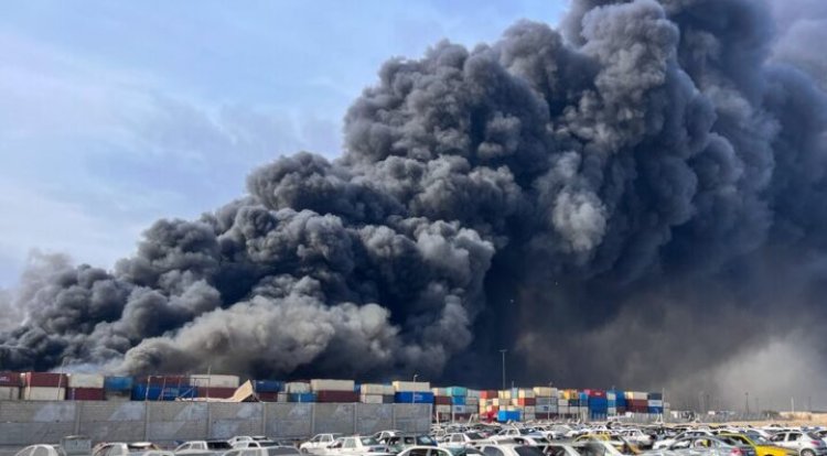 أول بيان من لجنة التحقيق في أسباب حادثة الحريق في ميناء رجائي