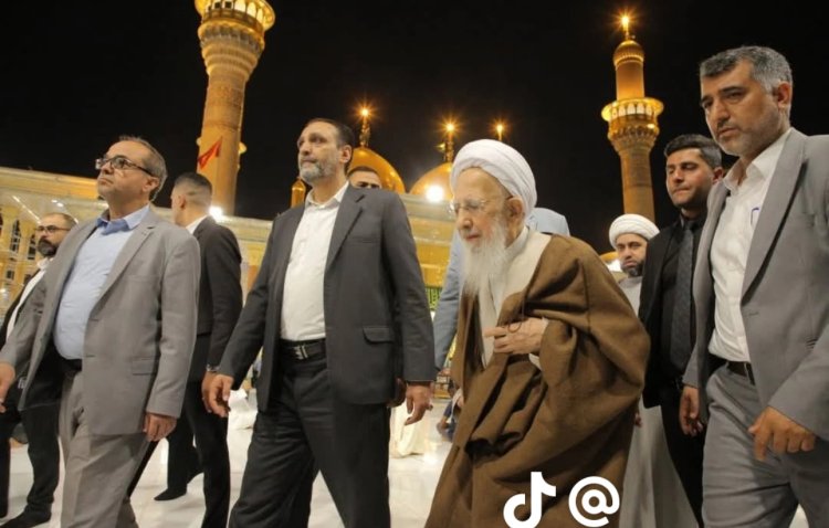 المرجع الديني الكبير الجوادي الآملي يزور العتبات المقدسة في العراق