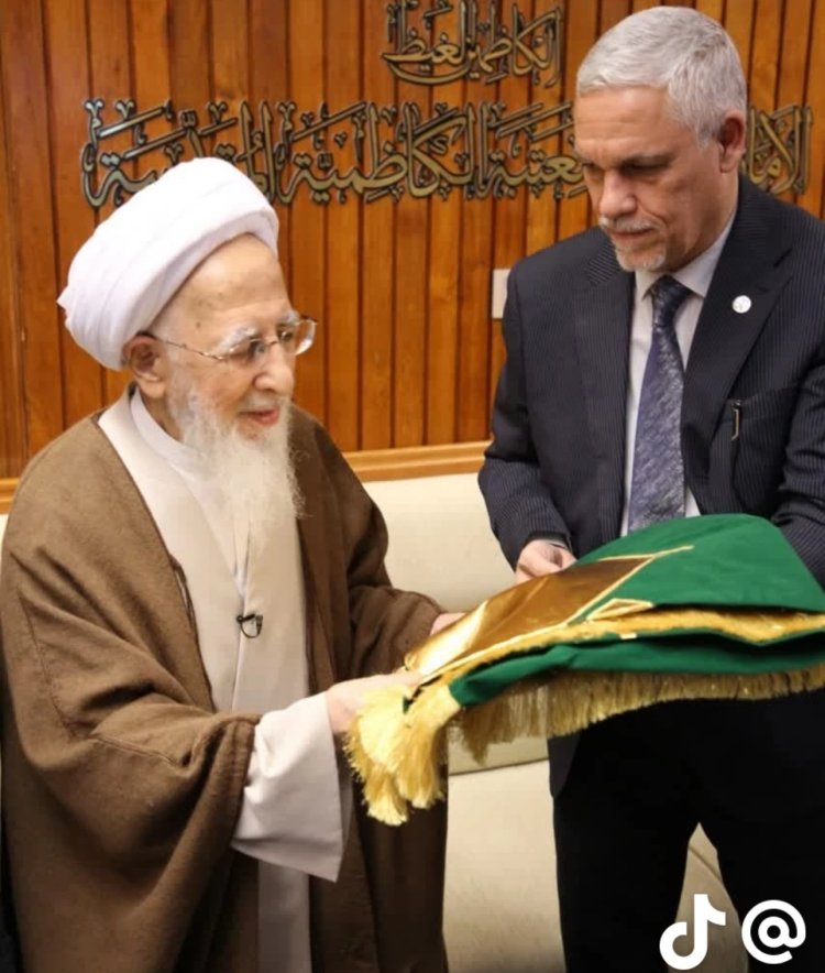 المرجع الديني الكبير الجوادي الآملي يزور العتبات المقدسة في العراق