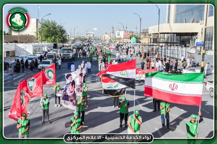 بالصور : لواء الخدمة الحسينية:نقف مع ايران بكلّ مالدينا من قوة في مواجهة العدوان الصهيوني