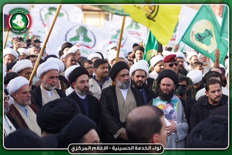 بالصور : لواء الخدمة الحسينية:نقف مع ايران بكلّ مالدينا من قوة في مواجهة العدوان الصهيوني