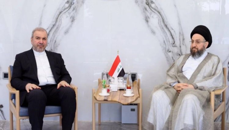آل صادق يبحث مع الحكيم سبل تعزيز العلاقات الثنائية بين ايران والعراق